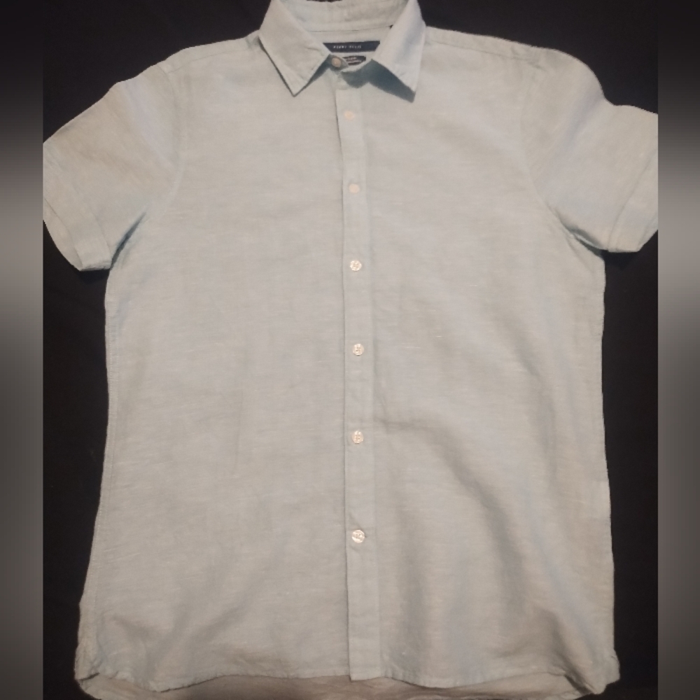 Perry Ellis Linen & cotton blend short sleeve button up